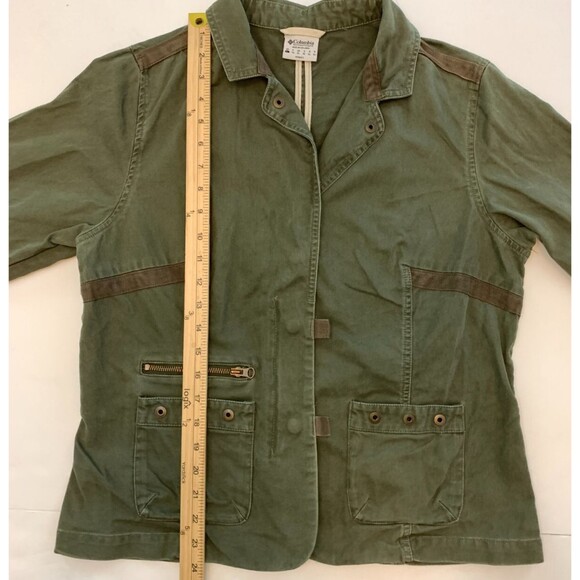 Columbia Utility Jacket Womens L Safari Field Chore Barn Military Olive Hiking - Picture 4 of 10